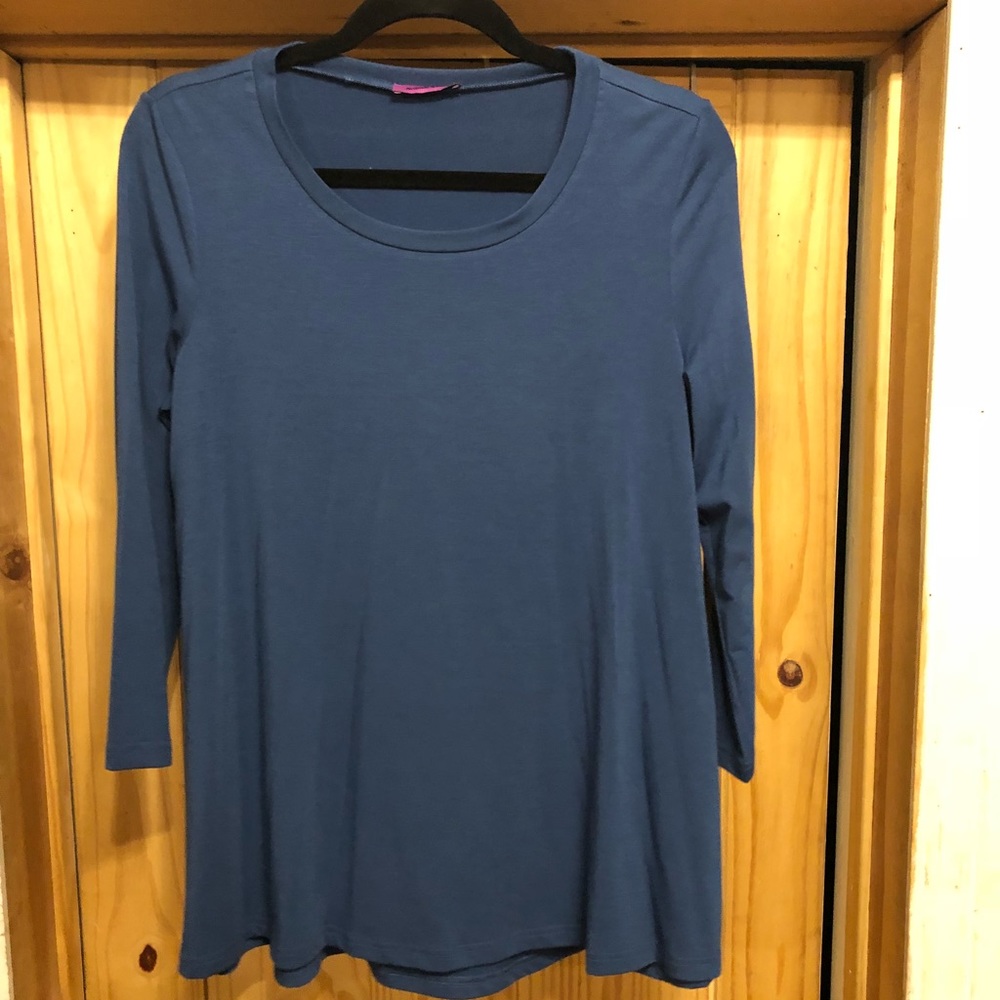 Dark dusky blue 3/4 length tunic BUY 3 GET 1 FREE